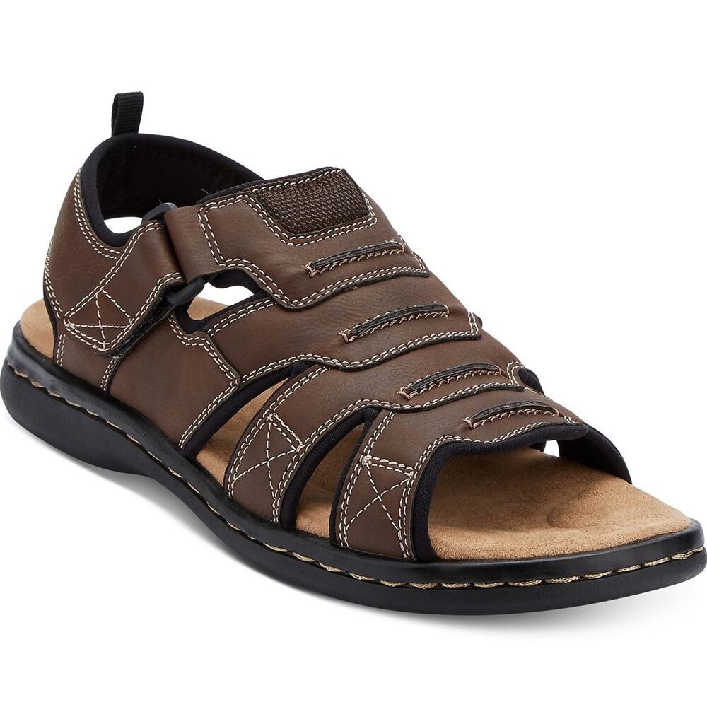 Dockers Men Slingback Fisherman Sport Sandals Shorewood Size US 10M Briar Brown